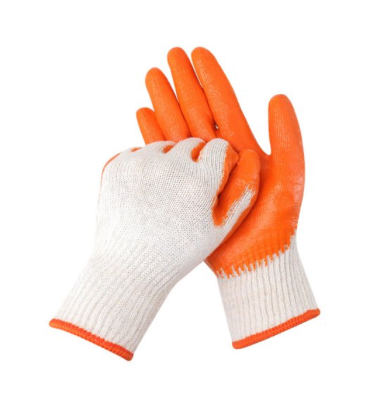 Smooth glue OEM manufacturer outdoor work orange gloves