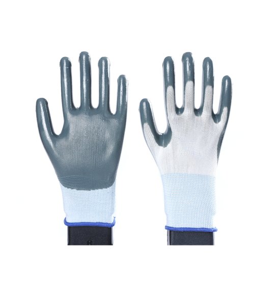 Nitrile Polyester filament work cheap gloves